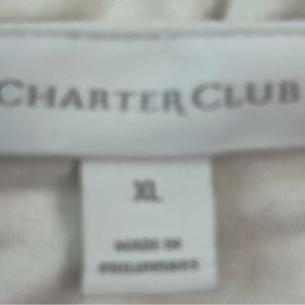 Charter Club XL Tiered Eyelet Sleeveless Classic White Dress - Picture 6 of 7